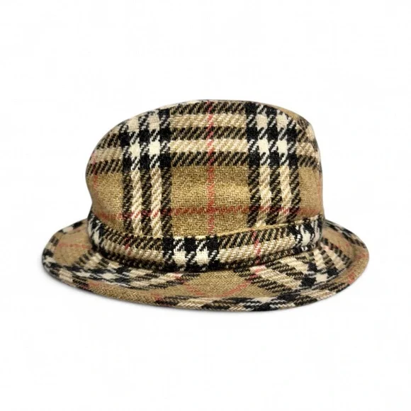 Burberry London Classic Vintage Bucket Hat Nova Check Plaid Hat – Size L– Women - Picture 12 of 16